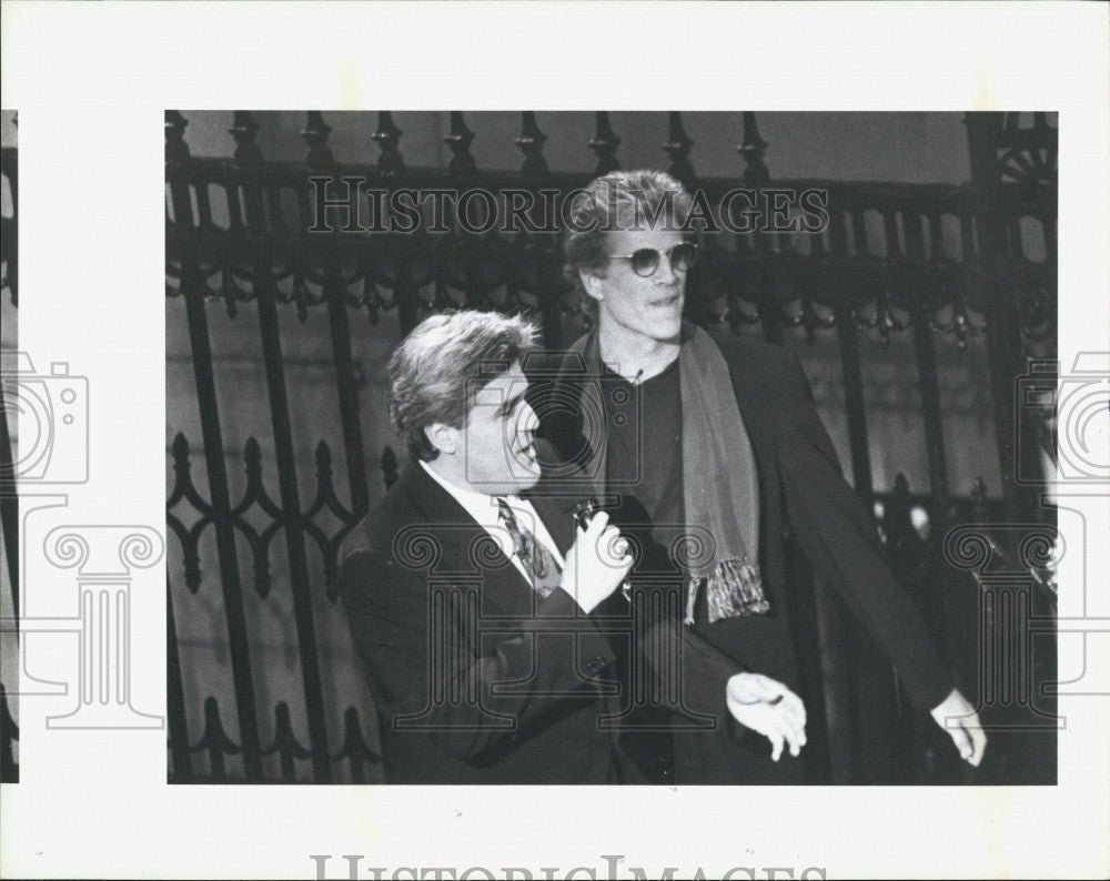 1993 Press Photo &quot;Cheers&quot; Celebration, Jay Leno &amp; Ted Danson - Historic Images