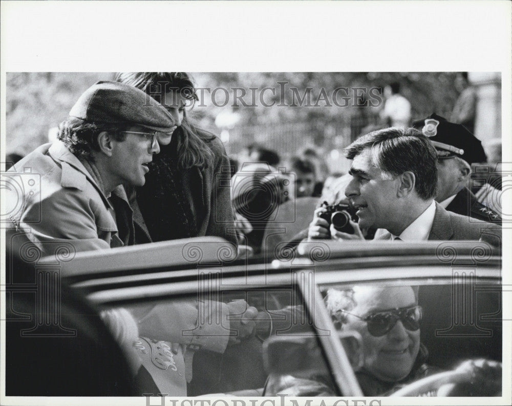 1980 Press Photo Actor Ted Danson Actress Kirstie Ally Meet The Duke at Parade - Historic Images