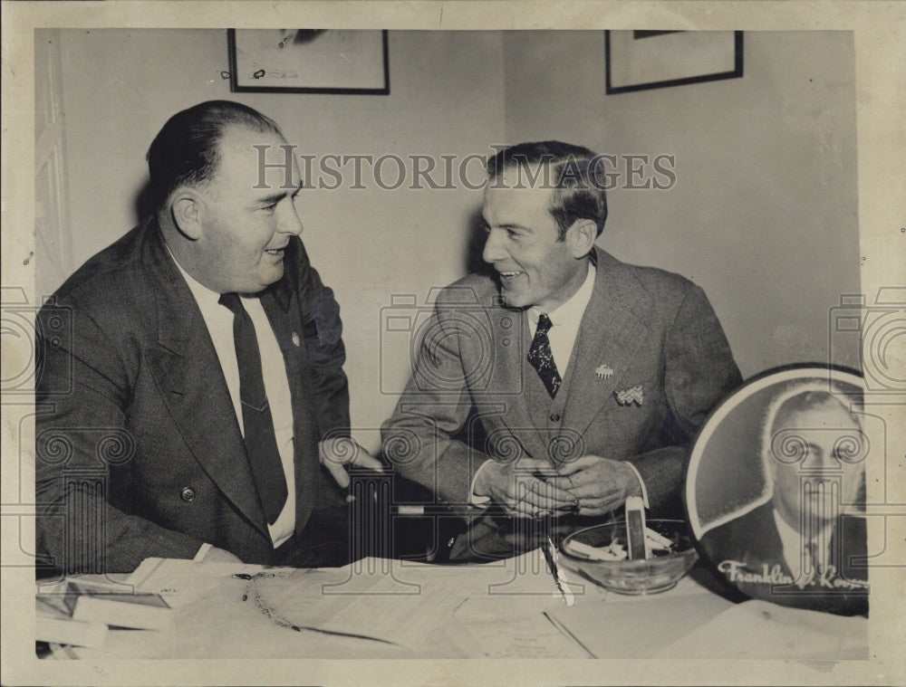 1940 Press Photo William Burke Thomas J Buckley Massachusetts Auditor - Historic Images