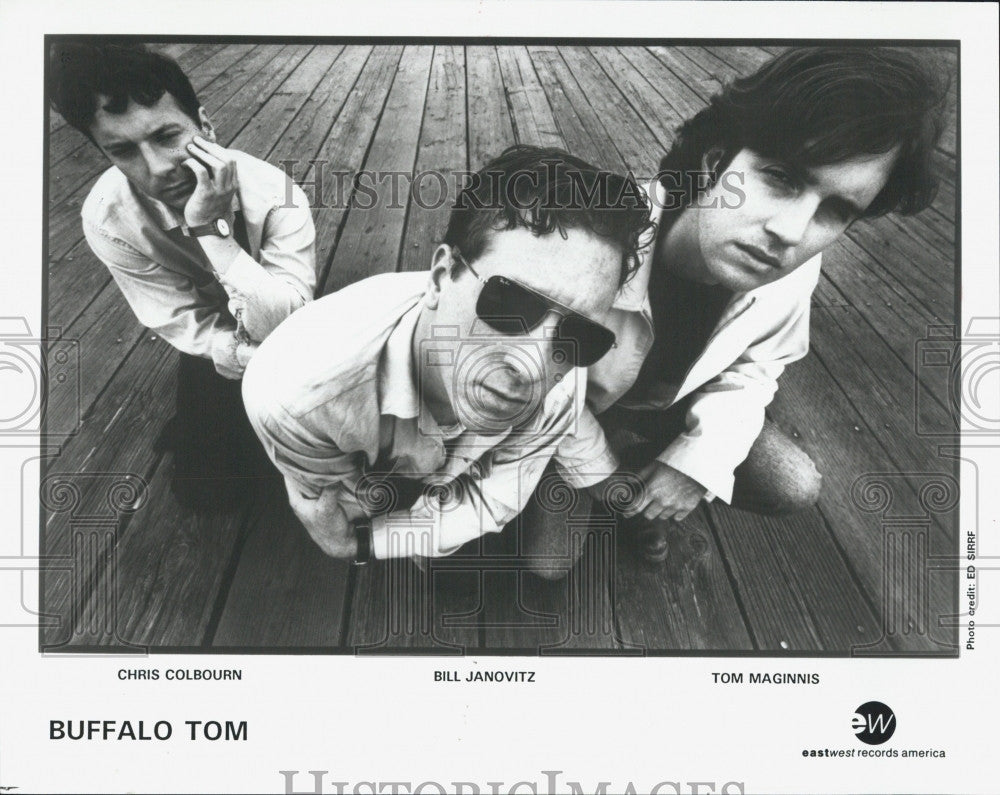 Press Photo &quot;Buffalo Tom&quot; Band w Chris Colbourn, Bill Janovitz, Tom Maginnis - Historic Images