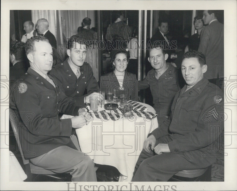 1949 Press Photo James E Buerke, R.J McDonald, Judy Shearer, F Duffy, FJ Sommers - Historic Images