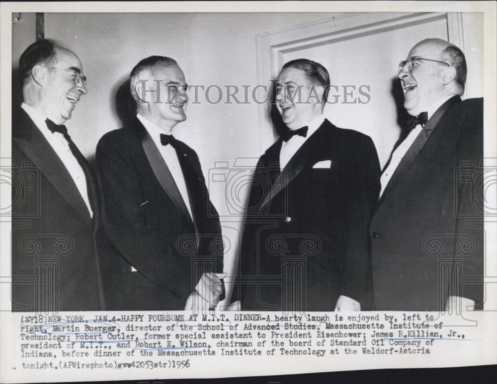 1956 Press Photo Martin Buerger, Robert Cutler, James R. Killian, Robert Wilson - Historic Images