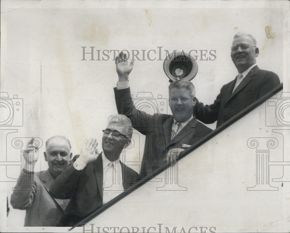 1959 Press Photo Mayor John Hynes Samuel Pollard Thomas McNamarra John Buckley - Historic Images