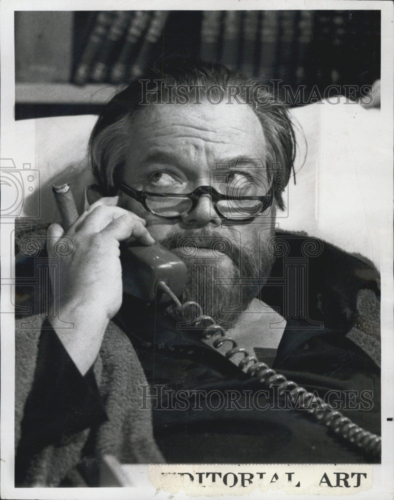 1972 Press Photo Orson Welles  &quot;The Man Who Came to Dinner&quot; - Historic Images