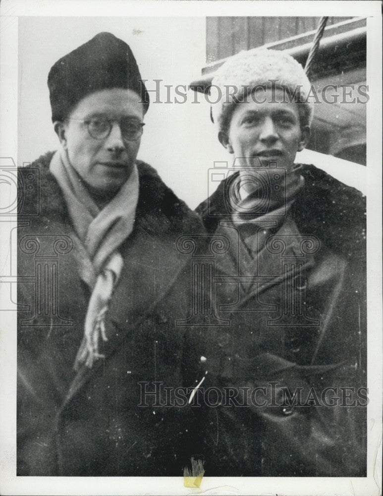 1939 Press Photo H.R. Knickerbocker and a friend in  Russia - Historic Images