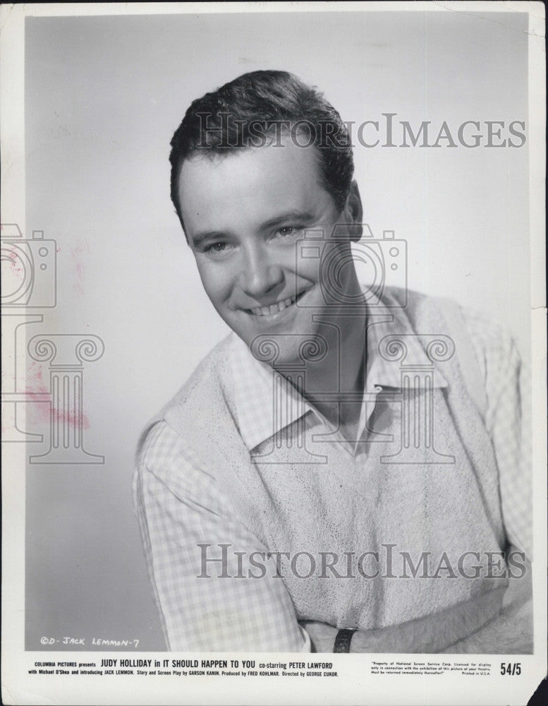 1956 Press Photo Jack Lemmon In &quot;It Should Happen To You&quot; COPY - Historic Images