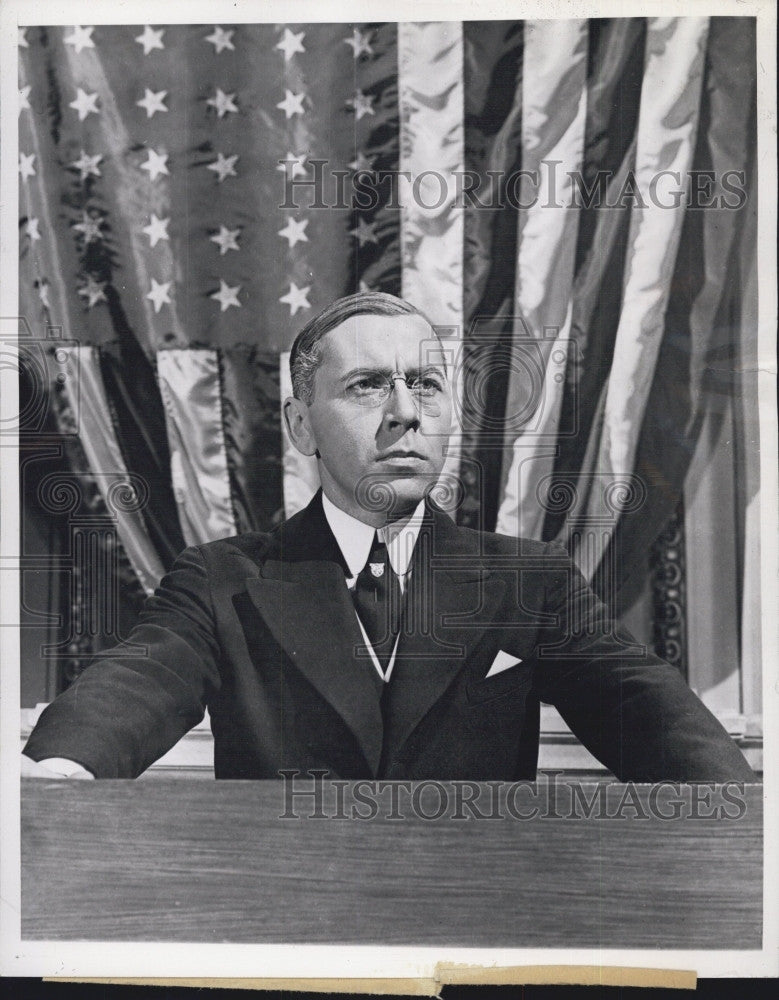 1945 Press Photo Actor Alexander Knox As Wilson In Wilson - Historic Images