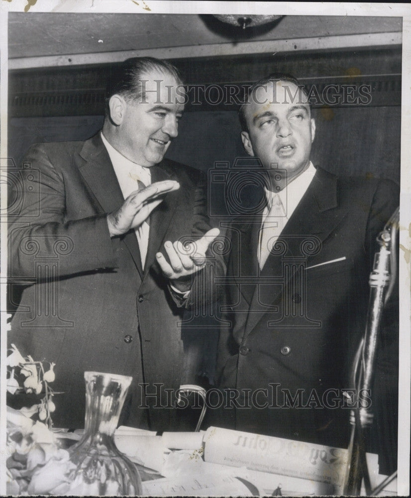 1954 Press Photo Senator Joseph McCarthy with Chief Counsel Roy M. Cohn - Historic Images