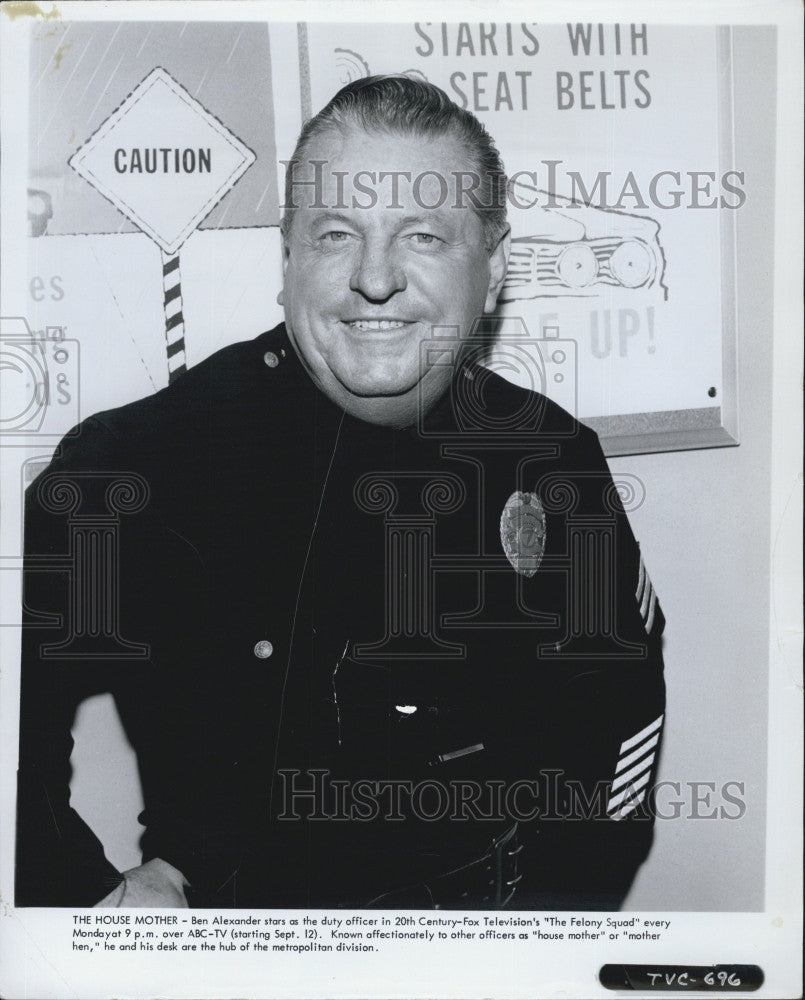 1967 Press Photo Actor Ben Alexander in &quot;The Felony Squad&quot; ABC TV Series - Historic Images