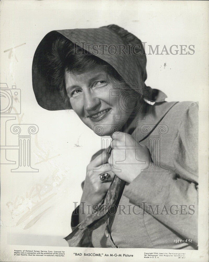 1946 Press Photo Marjorie main stars in &quot;Bad Bascomb&quot; - Historic Images