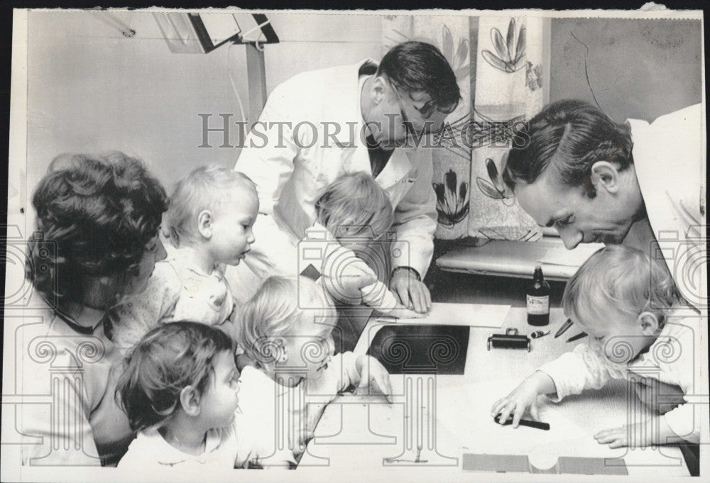 1972 Press Photo Polish Rychert quintuplets Agnieszka, Adam, Pitr, Ewa &amp; Roman - Historic Images