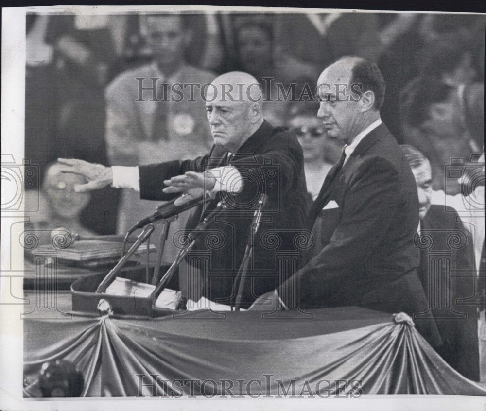 1956 Press Photo Sam Rayburn Calls For Silence During Stevenson Nomination - Historic Images