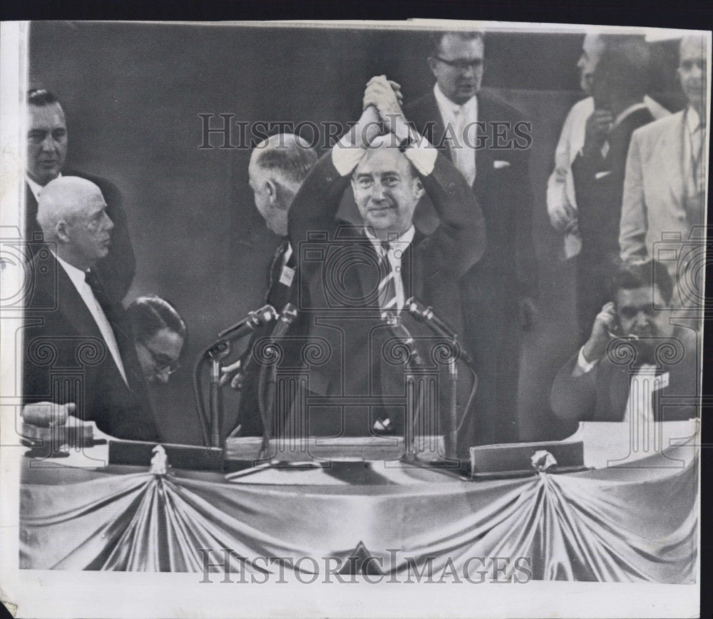 1956 Press Photo Adlai Stevenson Accept Democratic Party Presidential Nomination - Historic Images