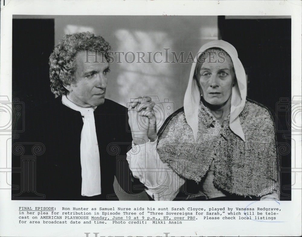 Press Photo Ron Hunter &amp; Vanessa Redgrave in &quot;Three Soverigns&quot; - Historic Images