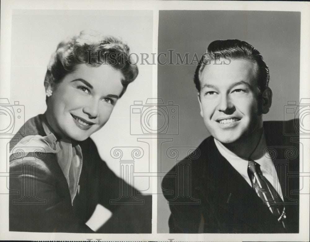 1957 Press Photo Song Musician Le Ann Simms Rex Allen &quot;Country Music Jubilee&quot; - Historic Images