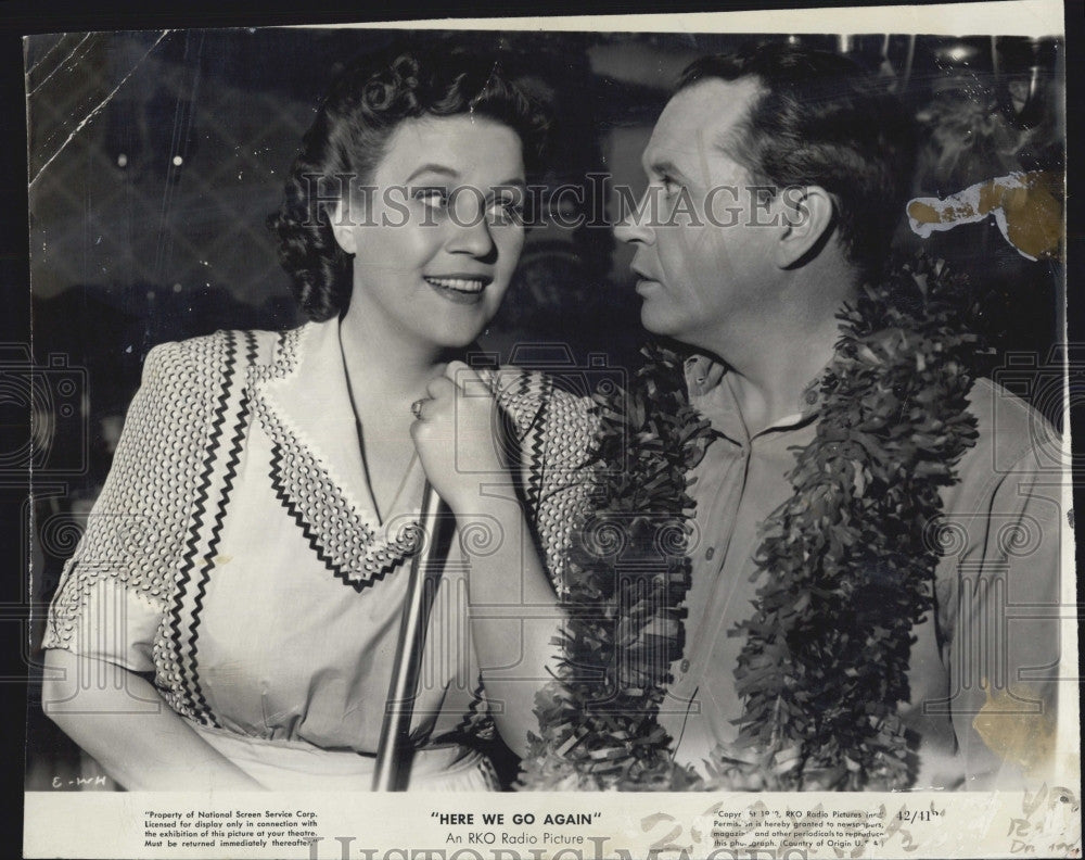 1942 Press Photo Fibber McGee & Molly "Here We Go Again" - Historic Images