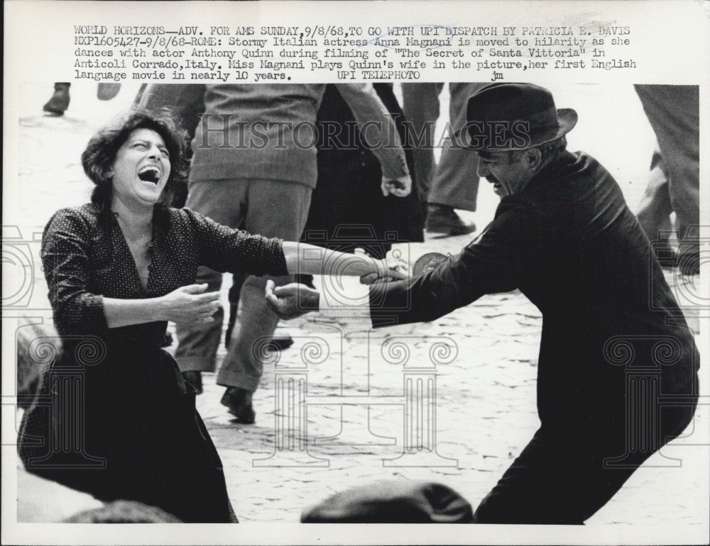 1968 Press Photo Stormy Italian Anna Magnani &quot;The Secret Of Senta Vittoria&quot; - Historic Images