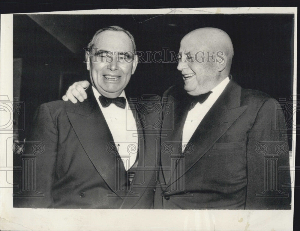 1956 Press Photo House minority leader Joseph W. Martin and Speaker Sam Rayburn - Historic Images