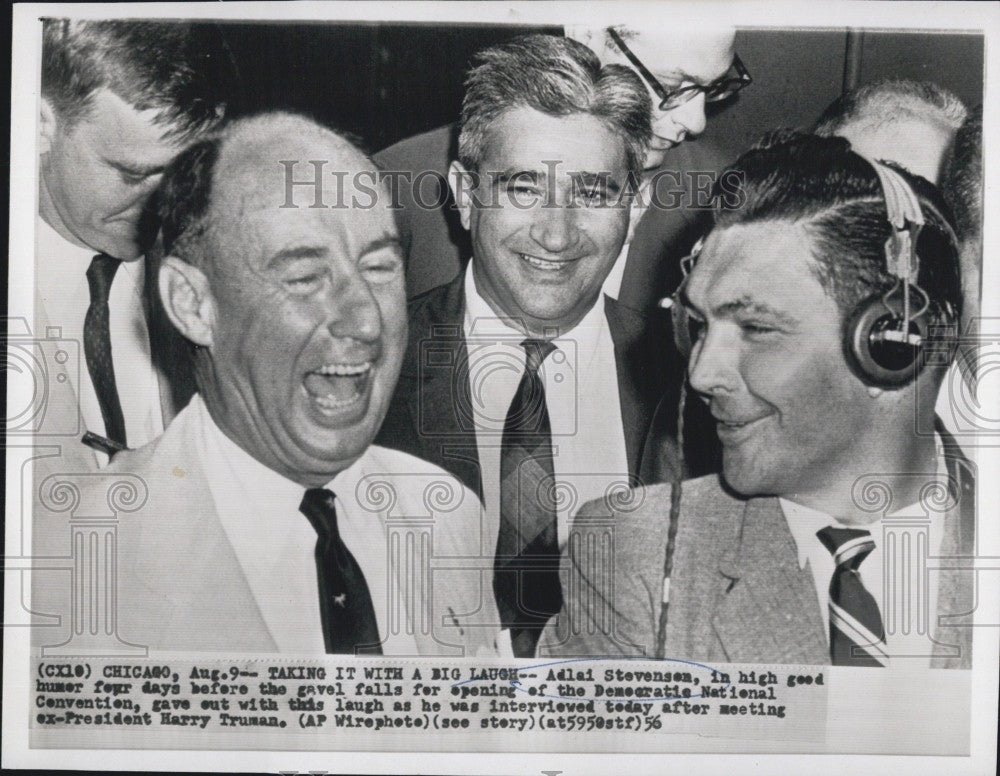 1956 Press Photo Adlai Stevenson at Dem Natl Convention - Historic Images