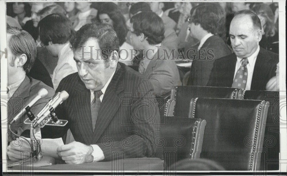 1973 Press Photo White House Aide John Caulfield Watergate Scandal Testimony - Historic Images