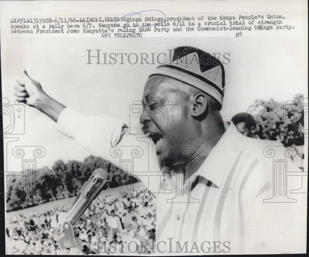 1966 Press Photo Oginga Odinga President Of Kenya People&#39;s Union Africa - Historic Images