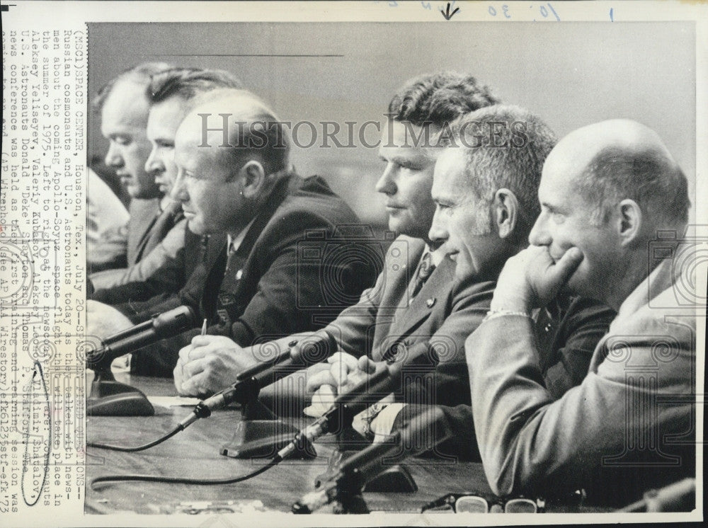 1973 Press Photo Vladimir Shatalov Russian Astronaut Aleksey Leonov - Historic Images