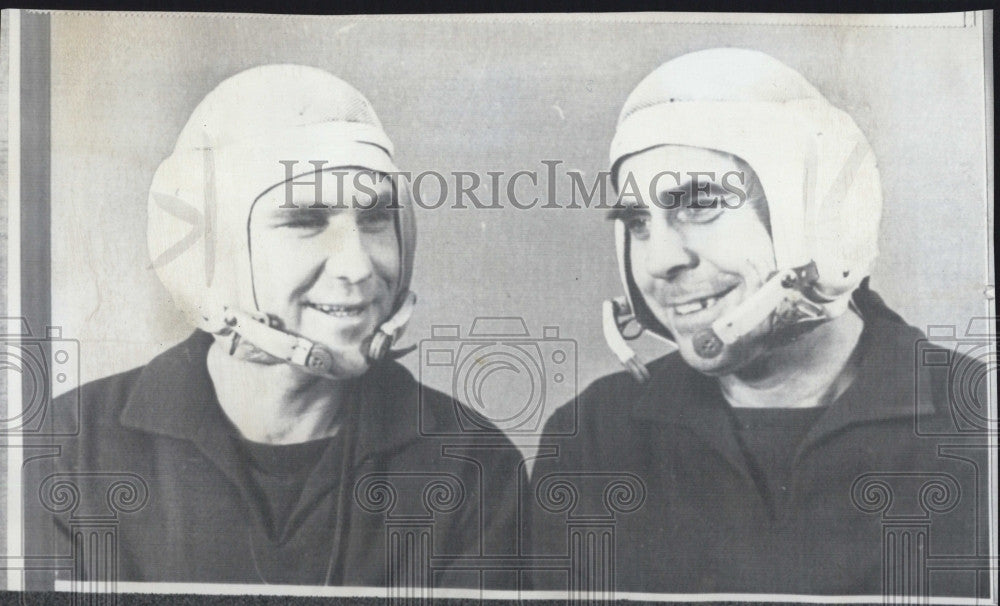 1969 Press Photo Soviet Cosmonauts Vladimir Shatalov, Georgy Beregovoy - Historic Images