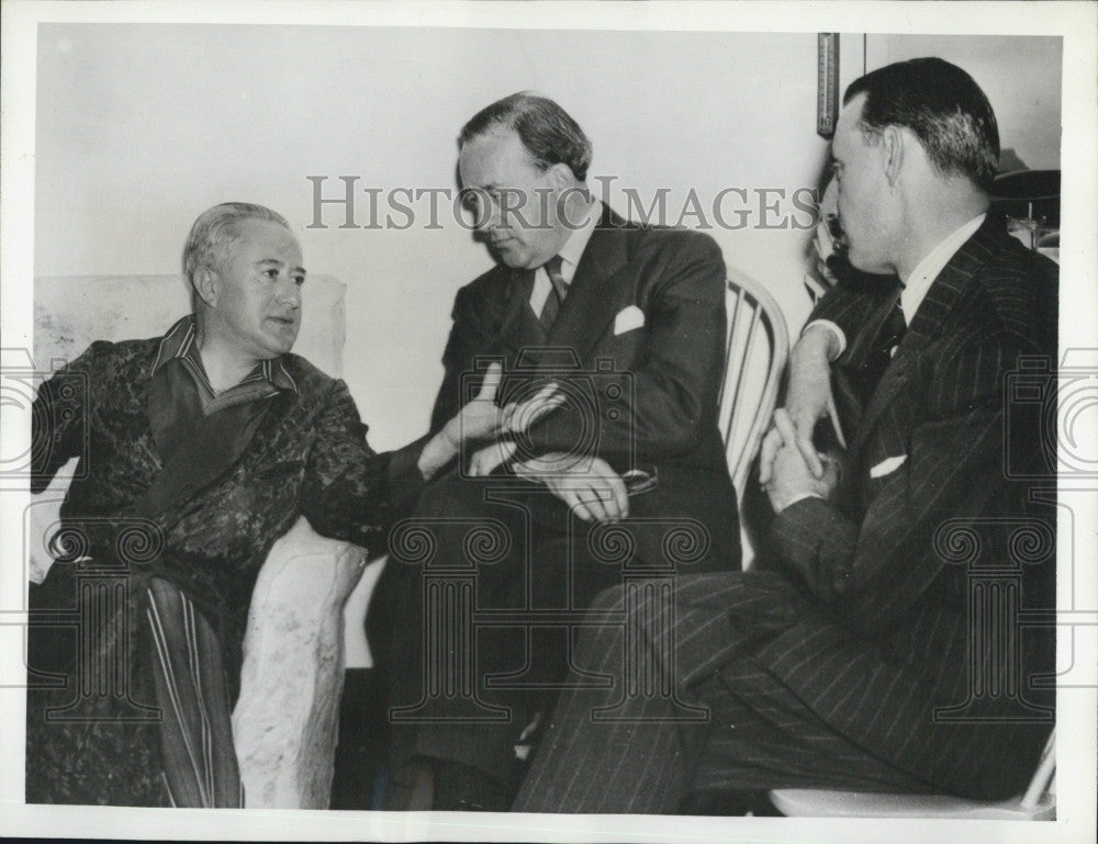 1941 Press Photo General Maximino Camacho, Historian Emil Ludwig, Aide Francisco - Historic Images