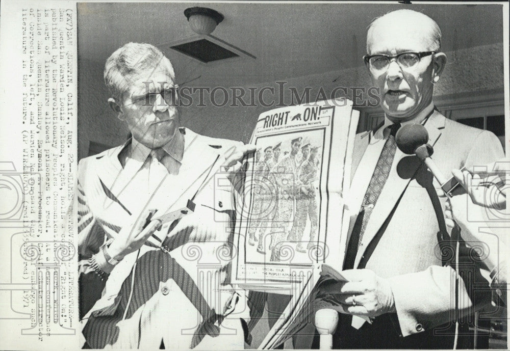 1971 Press Photo San Quentin Police Warden Louis Nelson - Historic Images