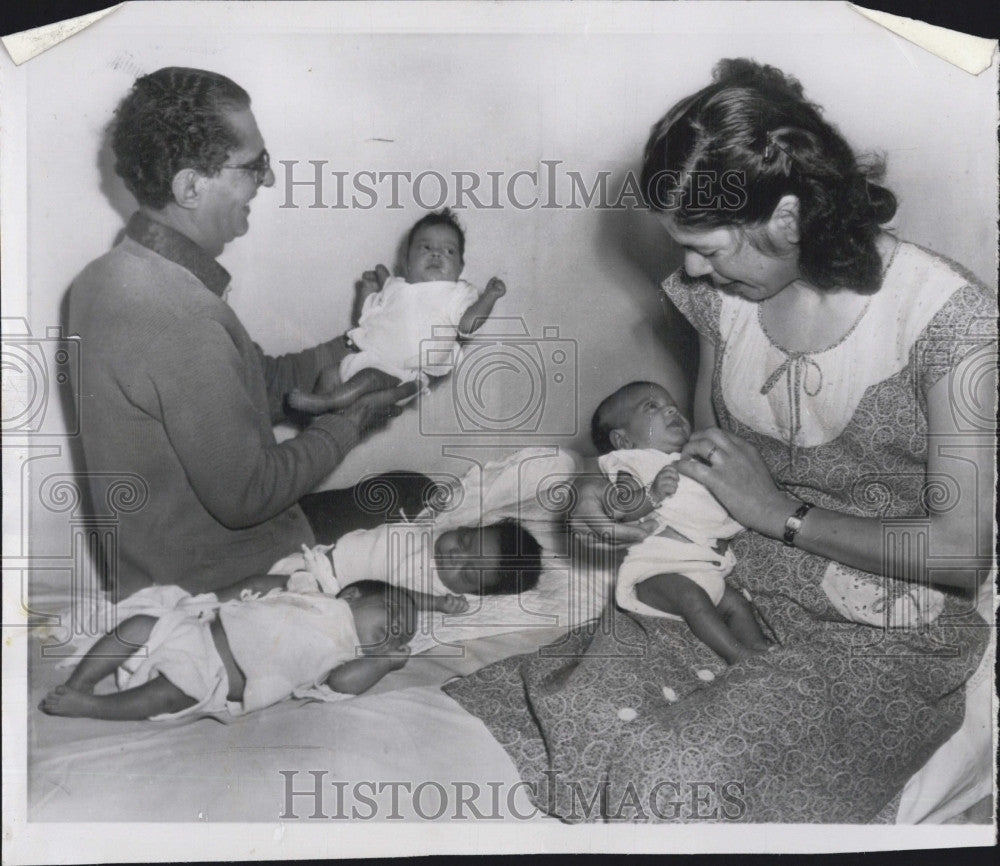 1954 Press Photo Wasfi Hijab Omar Bakri Sawsan Dora Gainesville Florida - Historic Images