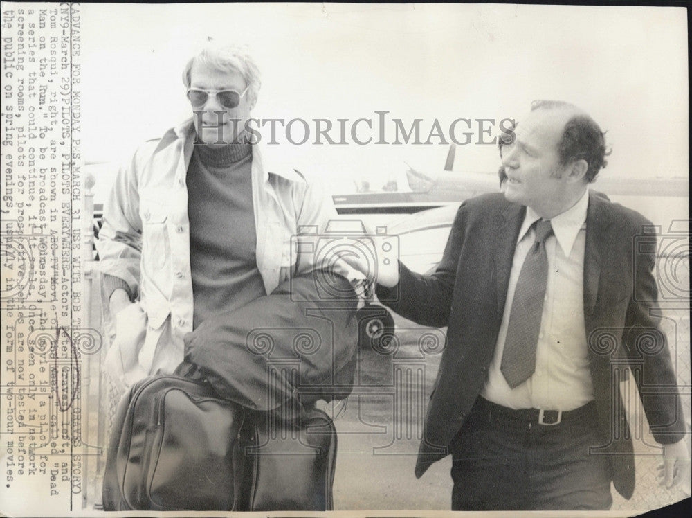 1975 Press Photo Actor Peter Graves Tom Rosqui  &quot;Movie Of The Week&quot; - Historic Images