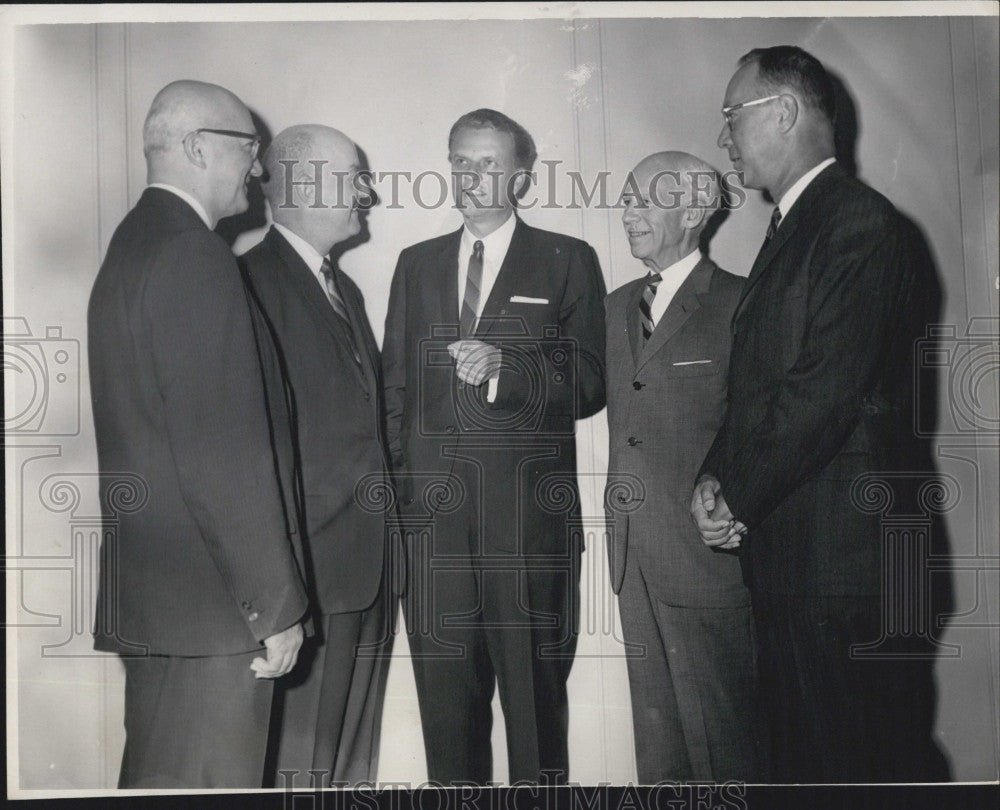 1964 Press Photo  Evangelist Billy Graham,NC Hubley,CS Hart,BK Elliot, G Bennett - Historic Images