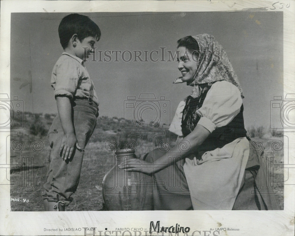 1957 Press Photo Pablito Calvo in &quot;The Miracle of Marcelino&quot; - Historic Images