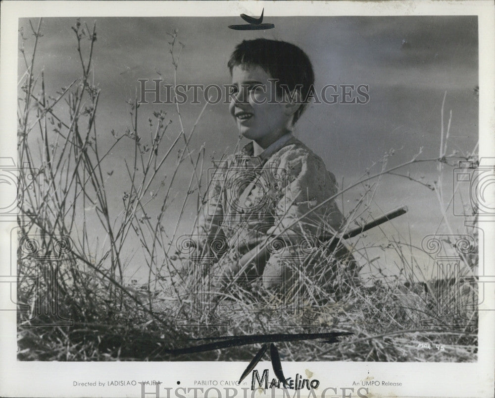 1957 Press Photo Pablito Calvo &quot;Marcelino&quot; Film Television Actor - Historic Images