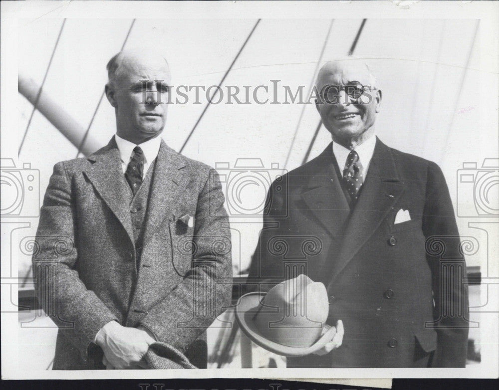 1930 Press Photo Captain Donald McMillan and Edward Martin - Historic Images