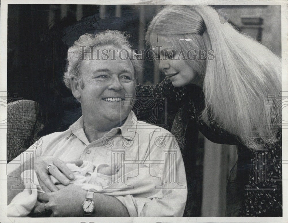 1976 Press Photo Carroll O&#39;Connor &amp; Sally Struthers &quot;All In The Family&quot; - Historic Images