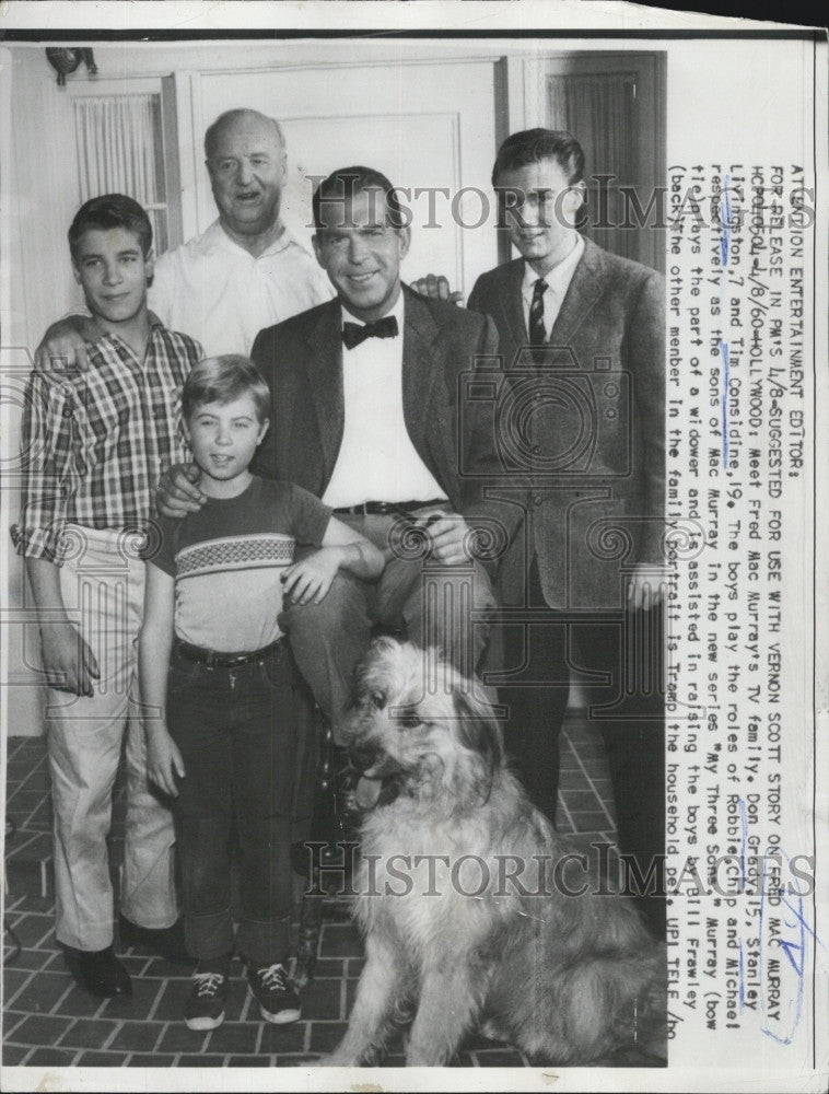 1960 Press Photo Fred Mac Murray&#39;s TV Family: Don Grady, Stanley Livingston - Historic Images