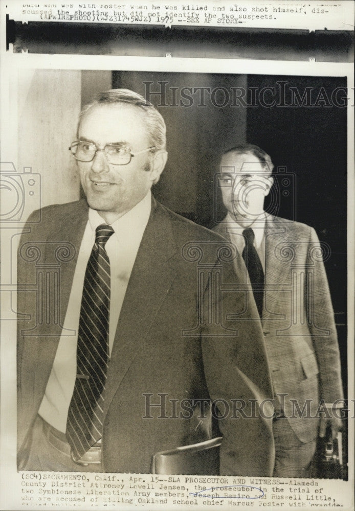 1975 Press Photo Joseph Remiro and Russell Little, accused of murder - Historic Images