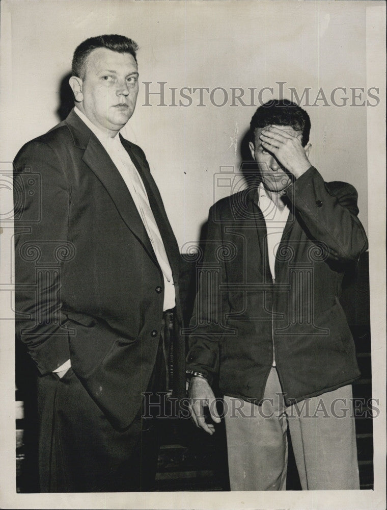 1954 Press Photo Elmer &quot;Trigger&quot; Burke on trial for murder - Historic Images