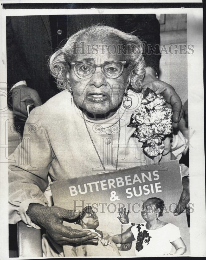 1976 Press Photo Pearlie Richardson, 101-years-old &quot;Butterbeans &amp; Susie&quot; - Historic Images