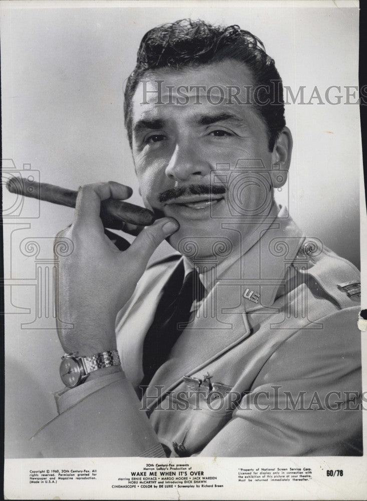 1960 Press Photo Ernie Kovaks in &quot;Wake Me When It&#39;s Over&quot; Actor - Historic Images