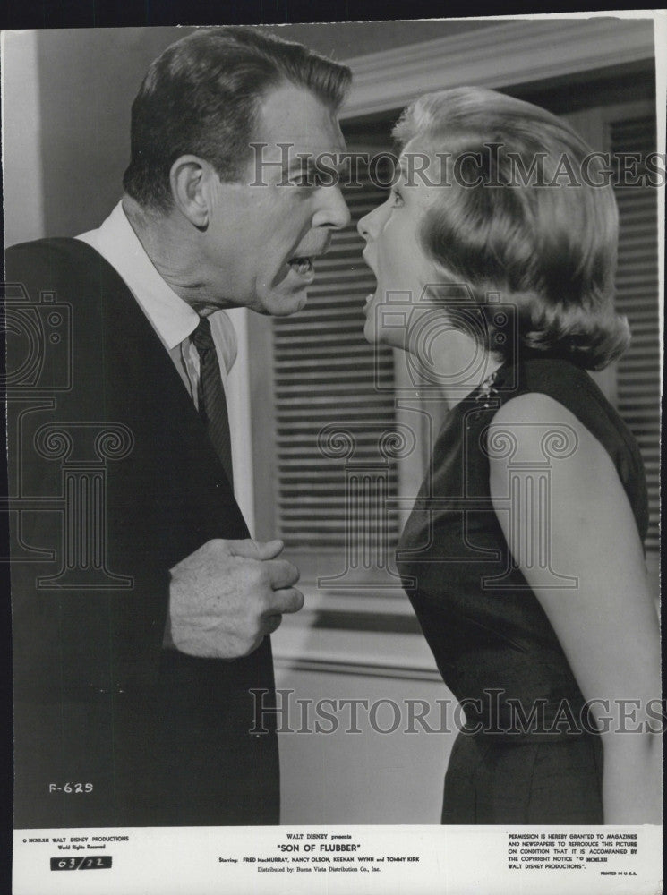 1963 Press Photo Nancy Olson &amp; Fred MacMurray Star In So Of Flubber - Historic Images