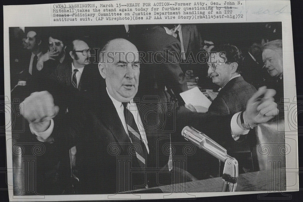 1972 Press Photo Ex  Attorney Gen John Mitchell - Historic Images