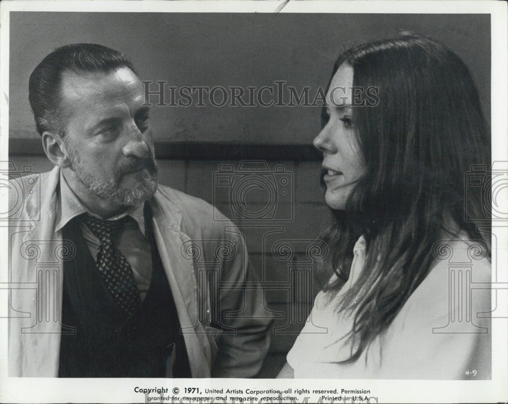 1972 Press Photo George C Scott &amp; Diana Rigg &quot;The Hospital&quot; - Historic Images