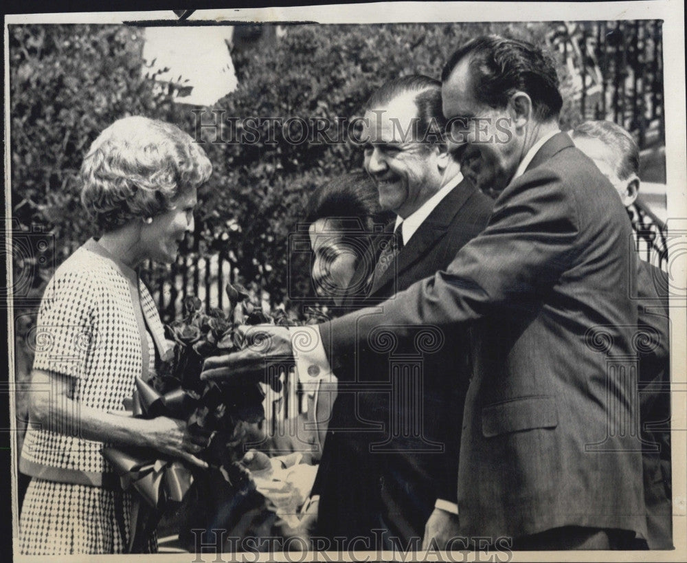 1970 Press Photo President Nixon, First Lady, and Mrs. Rafael Caldera - Historic Images