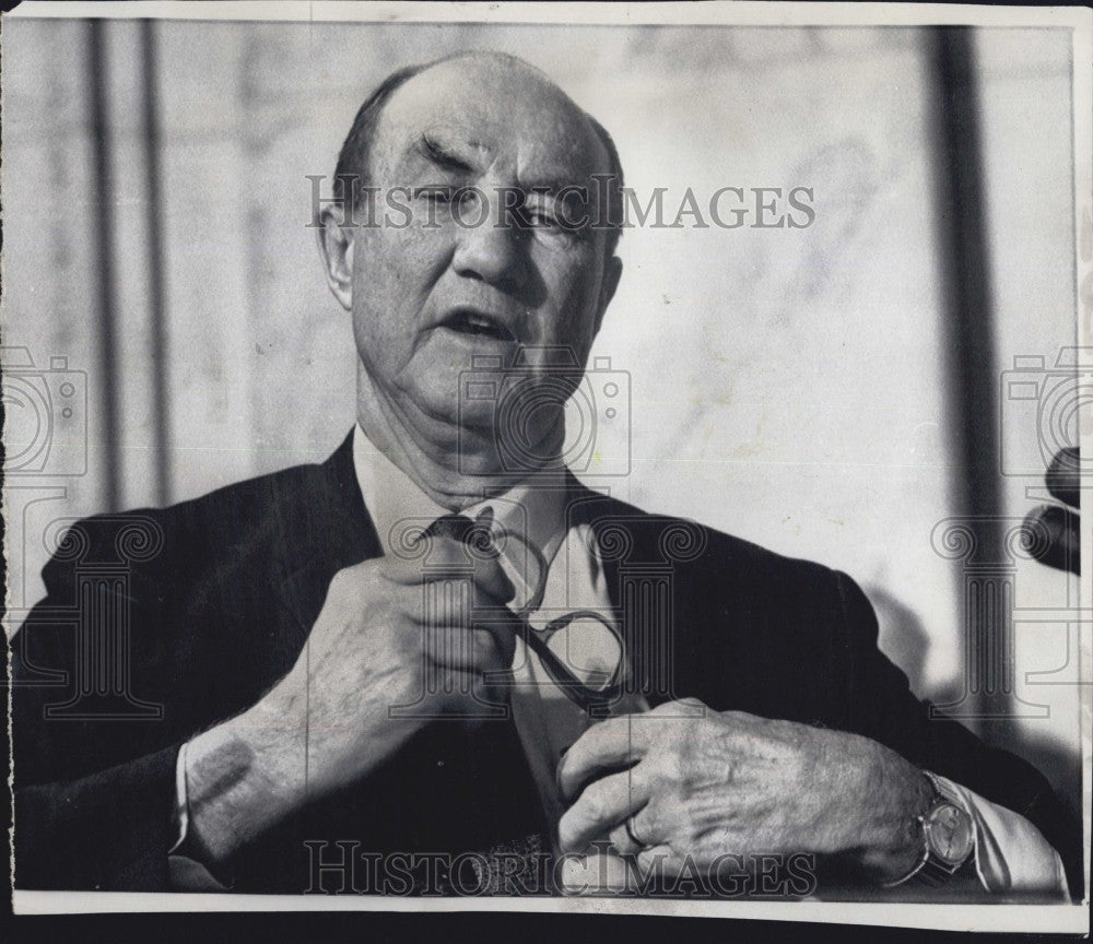 1969 Press Photo Sen. Strom Thurmond at Senate Juvenile Delinquency subcommittee - Historic Images