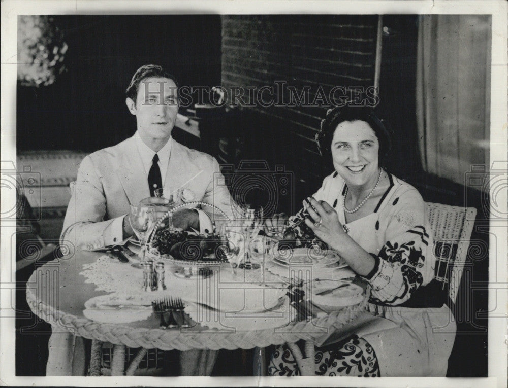 1934 Press Photo Lou Tellegen Geraldine Farrar Actress Musician - Historic Images