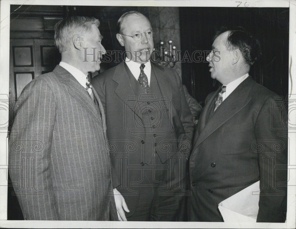 1941 Press Photo Ezra Whitla Senator Robert Taft Joseph Martin - Historic Images