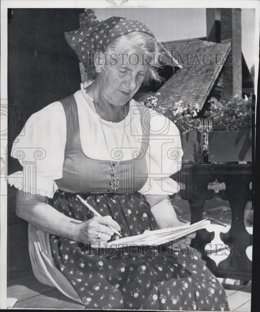 1965 Press Photo Maria Trapp Stowe Vermont Festival of Music Trapp Family - Historic Images