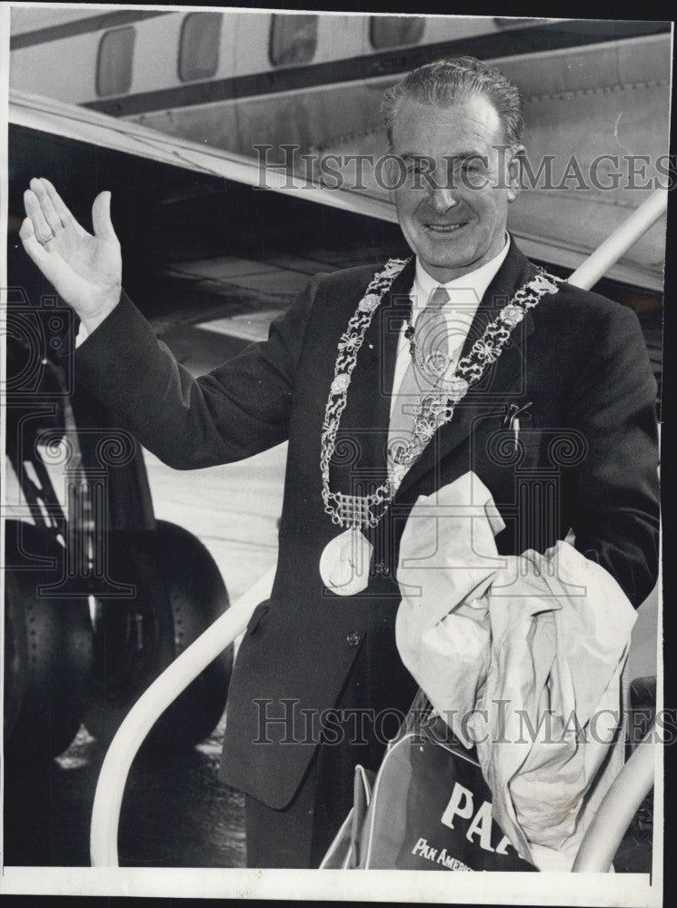 1957 Press Photo Lord Mayor of Dublin James Carrol for St Patrick&#39;s Day Parade - Historic Images